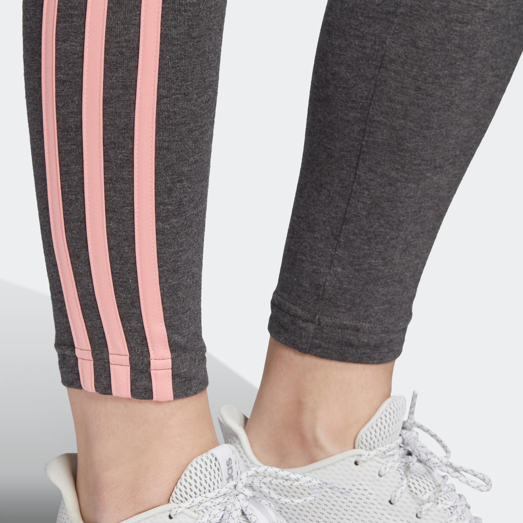 Legging Adidas 3 Bandes Femme Gris et Rose Legging Adidas 3 Bandes Femme Gris et Rose